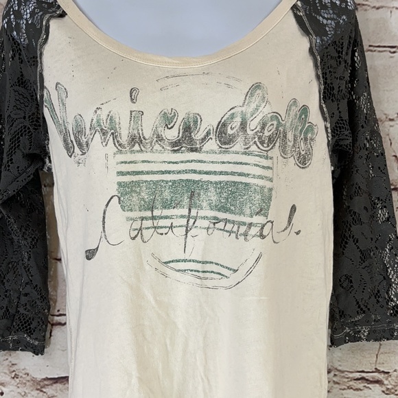 Free People Venice Dolls Lace Sleeve Tunic Top - Picture 2 of 6